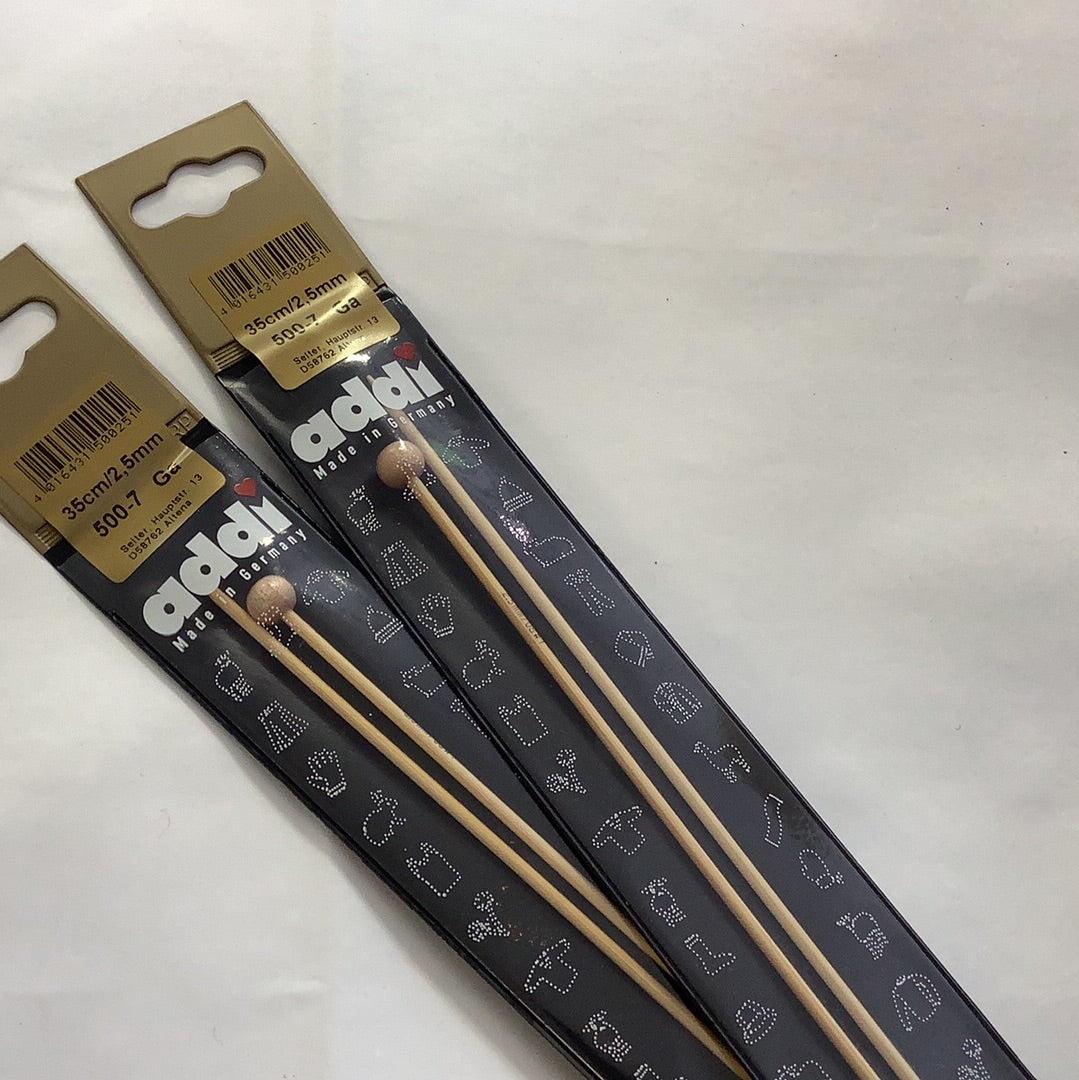 Bamboo Straight Knitting Needles Size 2.5mm Length 35cm
