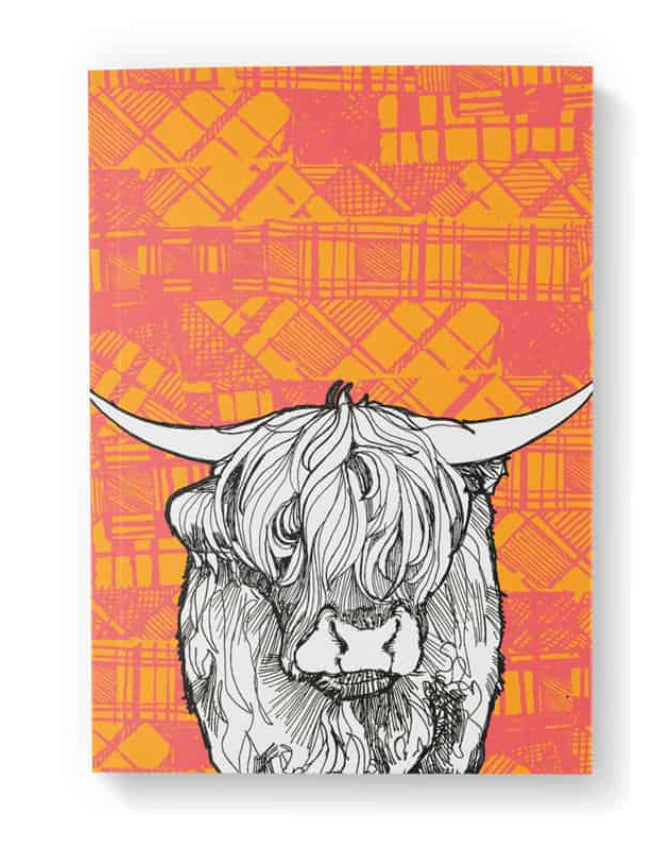 Tartan Cow A6 Notebook