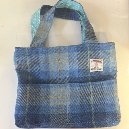 Harris Tweed Tote Bag - 2 Front Pockets