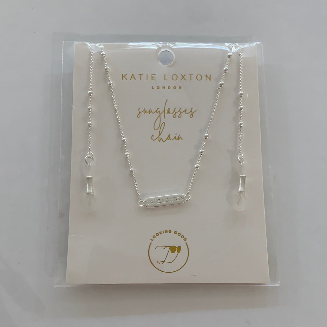 Katie Loxton Sunglass Chain - Beaded Silver
