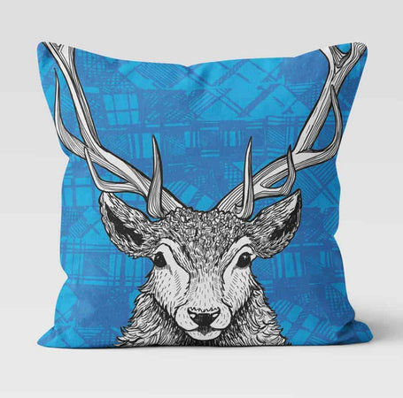 Tartan Stag Cushion