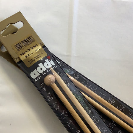 Bamboo Straight Knitting Needles Size 5.5mm Length 35cm