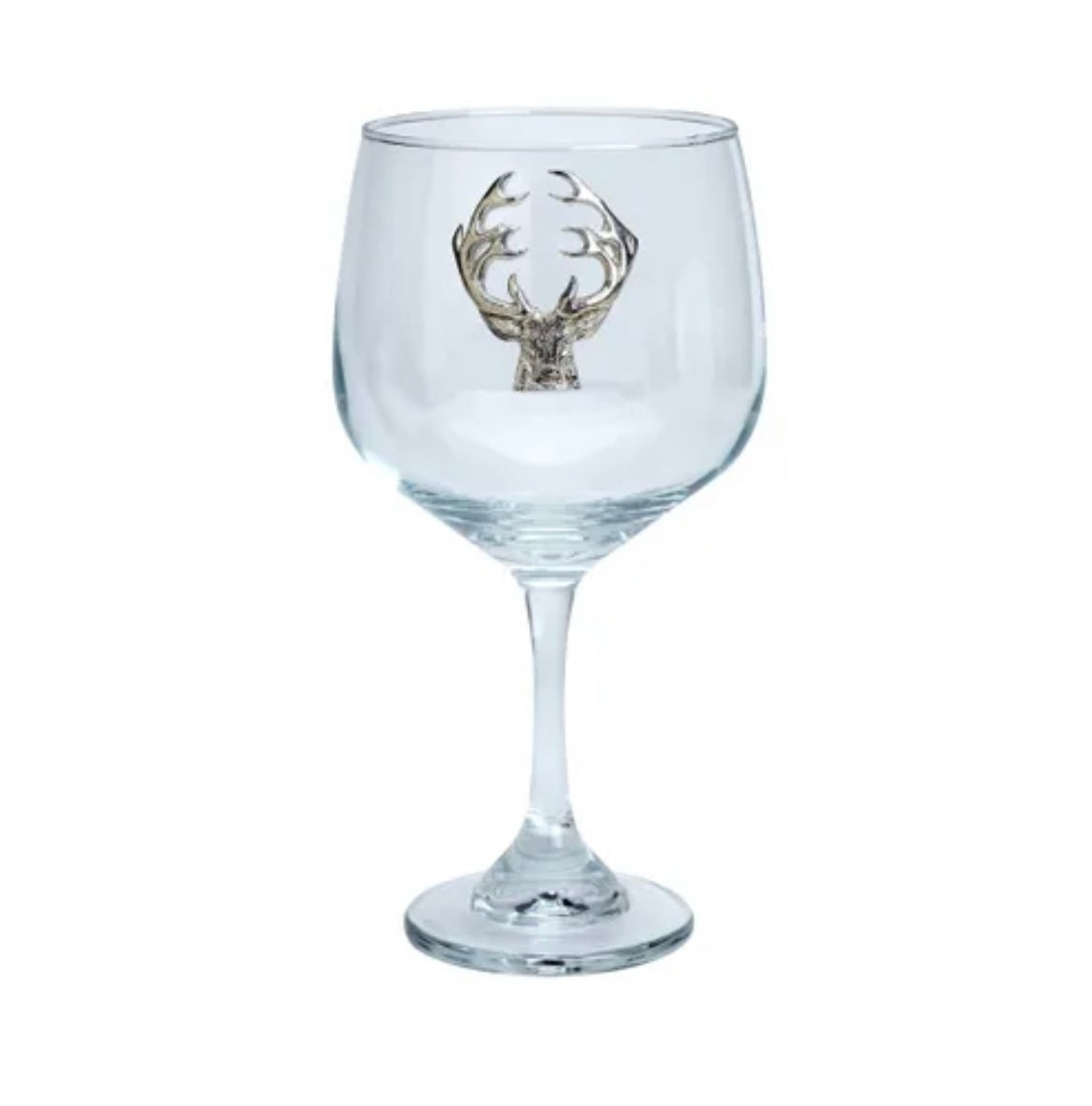 Balloon Gin Glass with Pewter Design