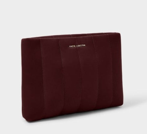 Katie Loxton Kayla Quilted Clutch Plum