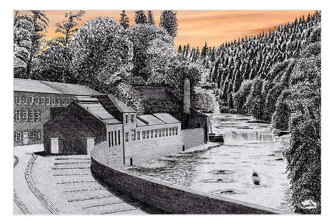 New Lanark Jackton Art Greetings Card
