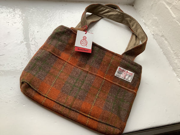 Harris Tweed Tote Bag - 2 Front Pockets